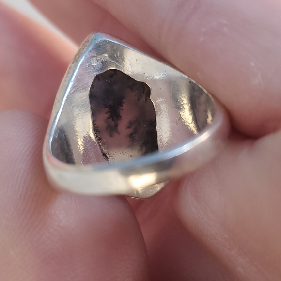New Men's Dendritic Opal 925 Silver Ring. - Picture 9 of 10